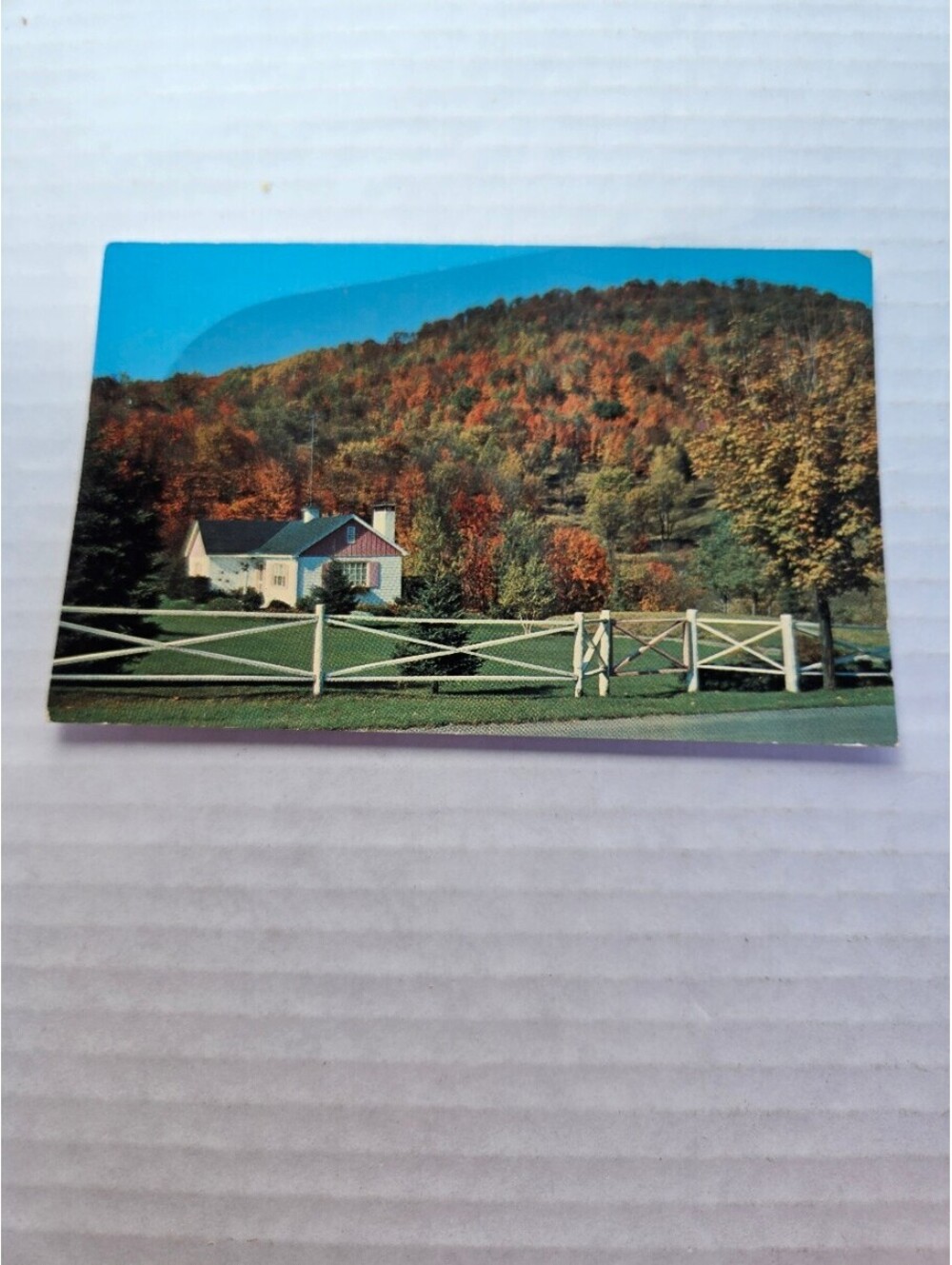 Vintage CNR Farm Scene Postcard Autumn Canadian Countryside S-259